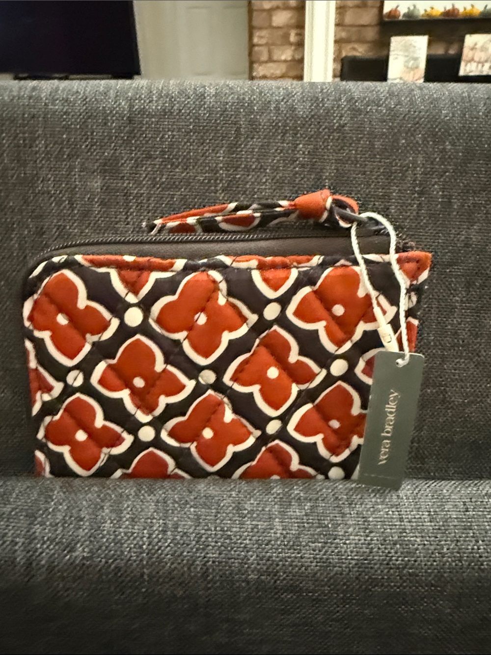 Vera Bradley Red and Black Quilted Floral Wallet